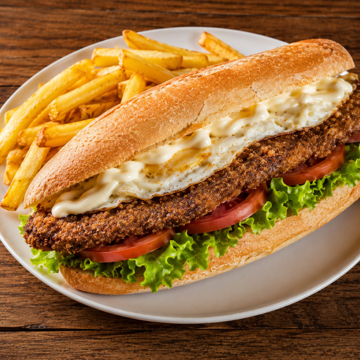Bocadillo de milanesa de ternera